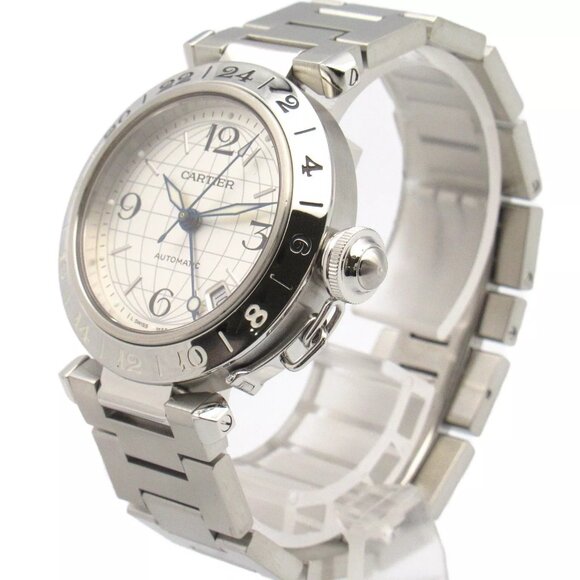 CARTIER Pasha C Meridian Wrist Watch W31078M7 Auto Stainless Steel Used unisex main image 4